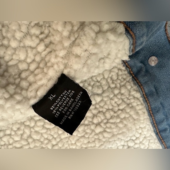 Brooklyn cloth men’s xl extra large blue jean sherpa lined jacket ships fast - Picture 7 of 9